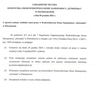 Zarządzenie 3/2024